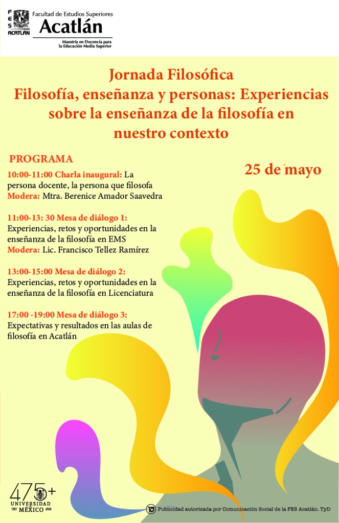 Jornada Filosófica «Filosofía, enseñanza y personas: Experiencias sobre la enseñanza de la Filosofía en nuestro&nbsp;contexto»
