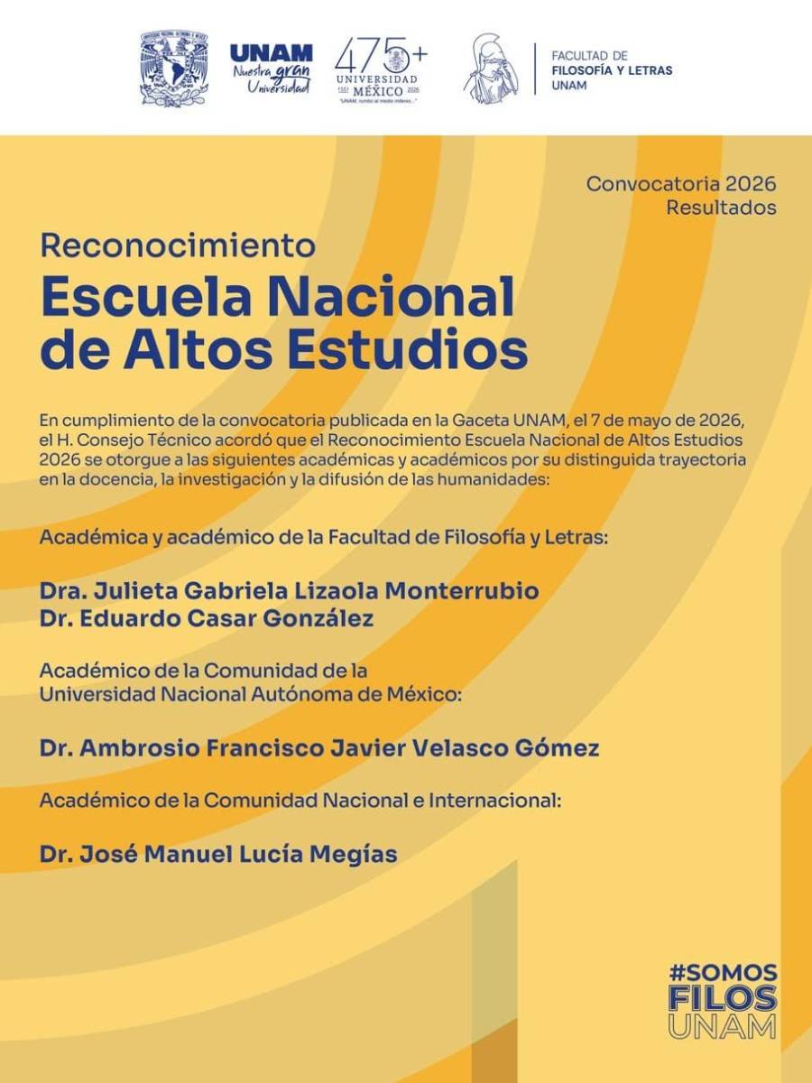 Reconocimiento «Escuela Nacional de Altos Estudios» a la Dra. Julieta Lizaola y al Dr. Ambrosio&nbsp;Velasco