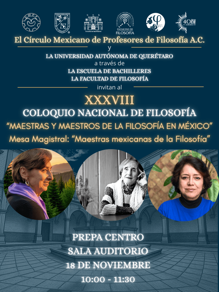 Mesa Magistral: «Maestras Mexicanas de la&nbsp;Filosofía»
